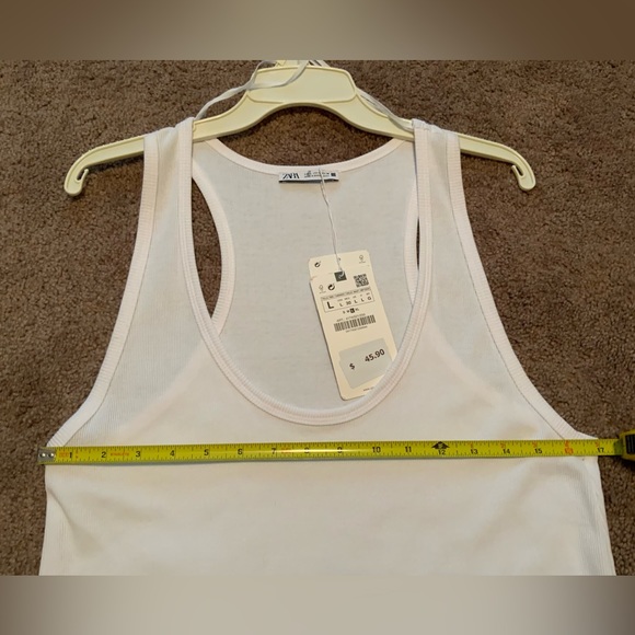 Zara white Ribbed Tback Tank Maxi Dress NWT - Picture 2 of 10